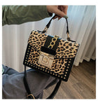 Fashion Leopard Messenger Bags for Women Brand Decoration Ladies Party Handbags Purses Luxury Leather Small Shoulder Hand Bag