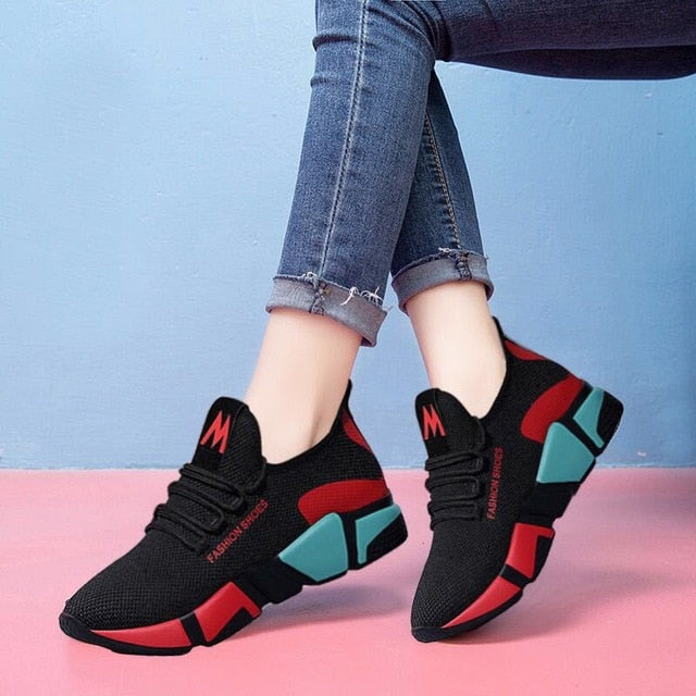 Women casual shoes Breathable Mesh platform Sneakers Women New Fashion mesh sneakers shoes woman tenis feminino
