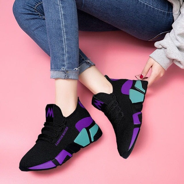 Women casual shoes Breathable Mesh platform Sneakers Women New Fashion mesh sneakers shoes woman tenis feminino