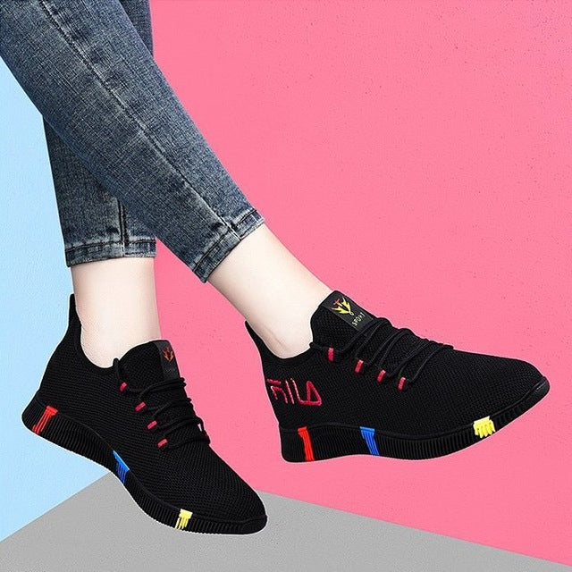 Women casual shoes Breathable Mesh platform Sneakers Women New Fashion mesh sneakers shoes woman tenis feminino