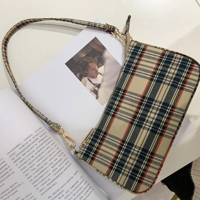 hot sale vintage retro bags designer ladies hand bags French plaid red bag woman elegant small bolsa feminina shoulder bags