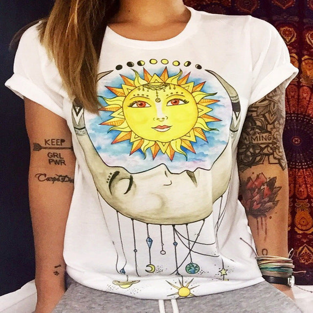 CDJLFH Women Clothing blusas 2017 Summer blouse Fashion Short Sleeve shirt Rock-shirt Camisetas y plus size tops blusa feminina