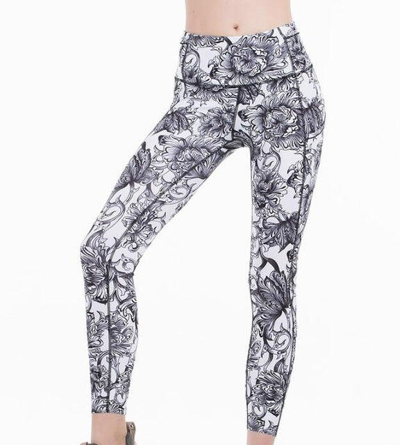 2020 print leggings high waist pants Ankle-Length Pants 7/8 capris pants Pencil skinny Pants