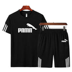 Men Casual Set Men's Sportwear Fitness Sets fashion Summer Short Sleeve T-shirt Shorts Sets Male Sportswear Tracksuit Male