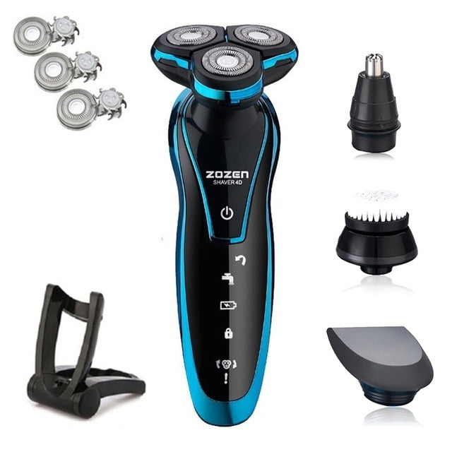 New Electric Shaver Rechargeable Electric Beard Trimmer Shaving Machine for Men Beard Razor Wet-Dry Dual Use Washable