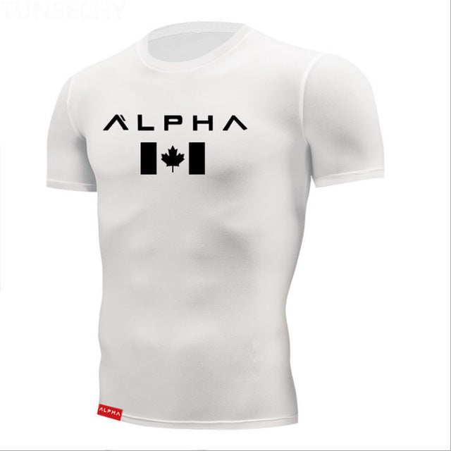 Tight t shirt Mens Short Sleeve Running Shirts Quick Dry Compression  tshirt Fitness Tights Sport Shirt Men Gym Sports Wear
