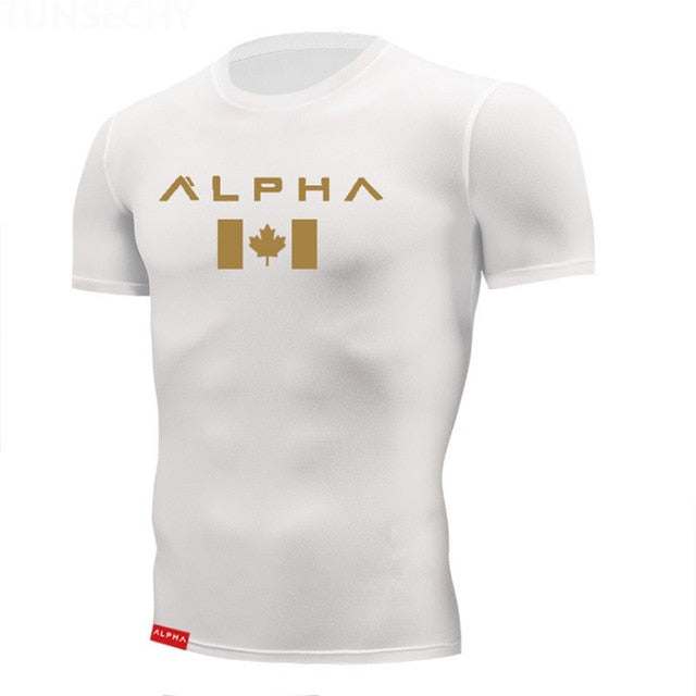 Tight t shirt Mens Short Sleeve Running Shirts Quick Dry Compression  tshirt Fitness Tights Sport Shirt Men Gym Sports Wear