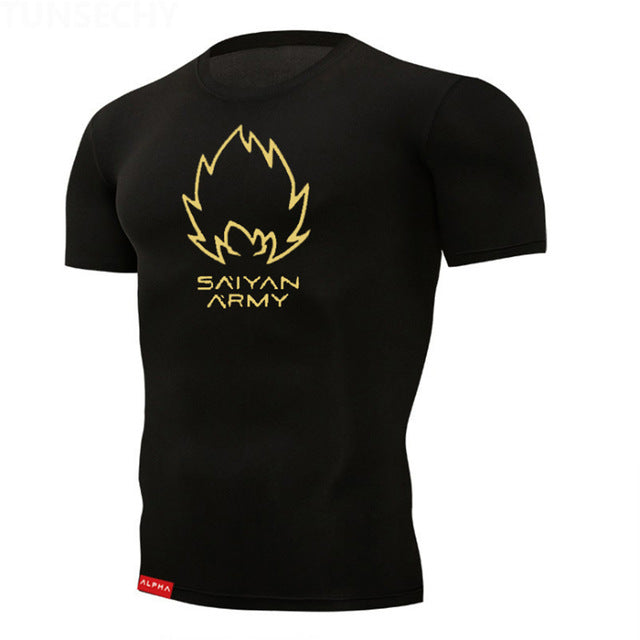 Tight t shirt Mens Short Sleeve Running Shirts Quick Dry Compression  tshirt Fitness Tights Sport Shirt Men Gym Sports Wear