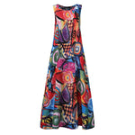 2020 Summer Bohemian Printed Dress ZANZEA Long Maxi Dresses Women Vintage Vestido Robe Pleated Plus Size Femme 3/4 Sleeve Tunic