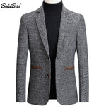 BOLUBAO Brand Men Blazer Wild Retro Prom Men's Suit Jacket High Quality Fashion British Style Slim Fit Warm Casual Blazer Male
