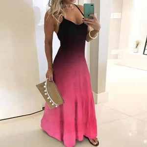 2020 Women Casual Loose Strap Dress Colors Summer Sexy Boho Bow Camis Befree Maxi Dress Plus Sizes Big Large Dresses Robe Femme