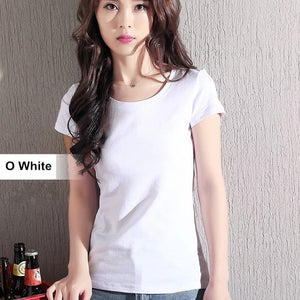 MRMT 2019 Brand New Womens 95% Cotton T-Shirt Pure Color Short Sleeve Women T shirt For Female Slim Tops Woman T shirts Clothing