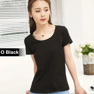 MRMT 2019 Brand New Womens 95% Cotton T-Shirt Pure Color Short Sleeve Women T shirt For Female Slim Tops Woman T shirts Clothing