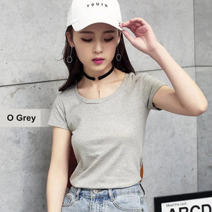 MRMT 2019 Brand New Womens 95% Cotton T-Shirt Pure Color Short Sleeve Women T shirt For Female Slim Tops Woman T shirts Clothing