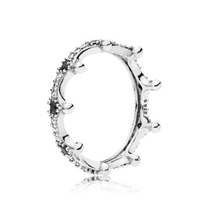 16 Style Silver Charming Crown Bowknot Pearl Crystal Style Rings for Women Party Wedding Jewelry