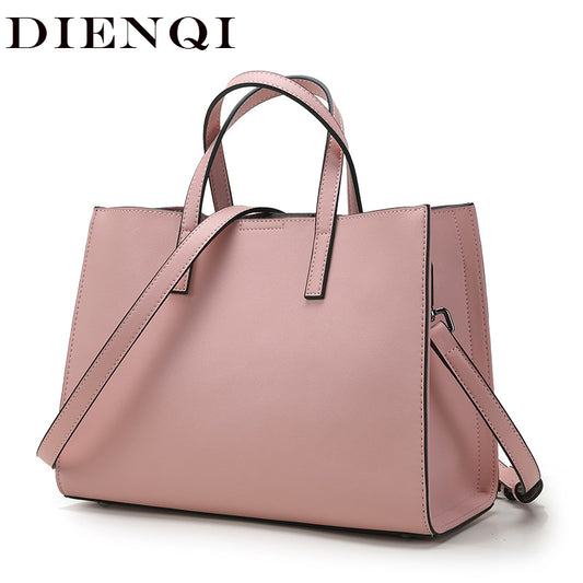 DIENQI Luxury Saffiano Genuine Leather Shoulder Bags Women Handbags New Arrivals 2020 Famous Brand Ladies Big Crossbody Bag Hand