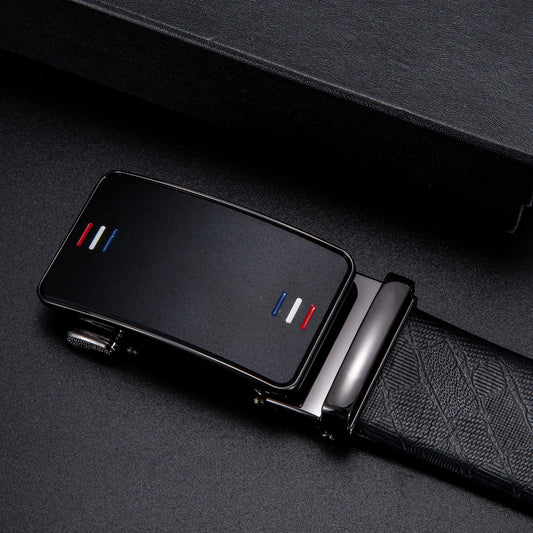 Fashion Men's Business Alloy Automatic Buckle Unique Men Black Belt Buckles for 3.5cm Ratchet Men Apparel Accessories