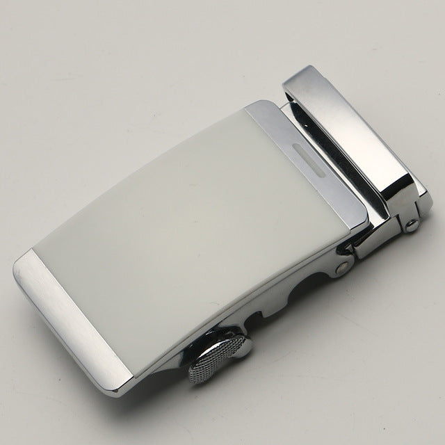 35mm Men Belt Buckle Automatic Luxury Brand Alloy Metal Belt Buckles Head Black Silver Dropshipping 2019