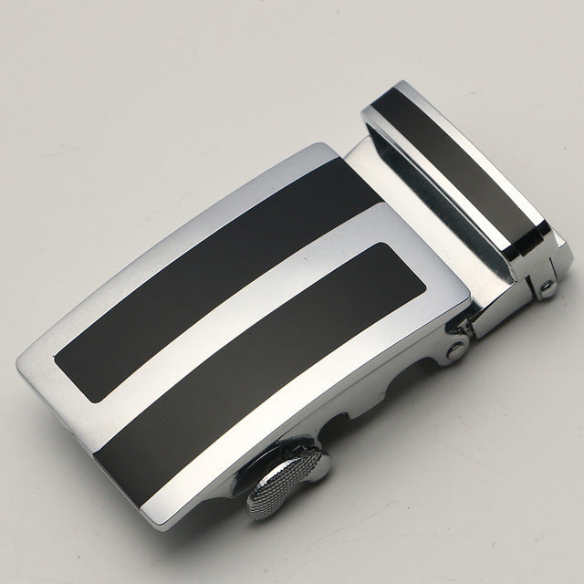 35mm Men Belt Buckle Automatic Luxury Brand Alloy Metal Belt Buckles Head Black Silver Dropshipping 2019