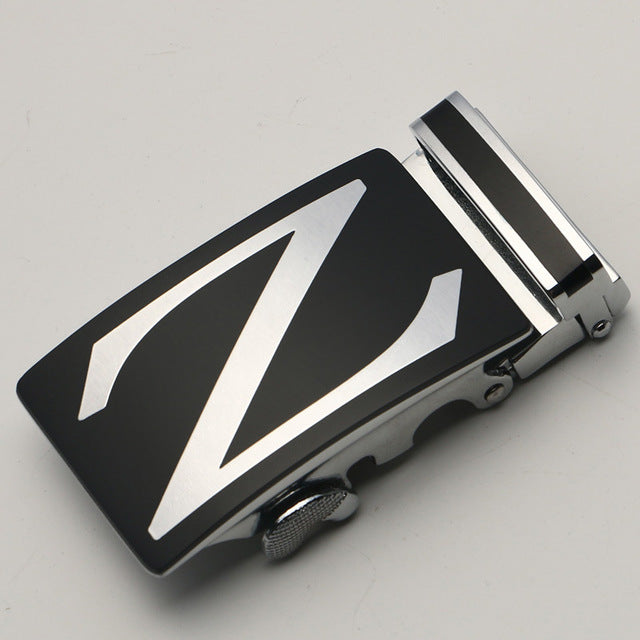 35mm Men Belt Buckle Automatic Luxury Brand Alloy Metal Belt Buckles Head Black Silver Dropshipping 2019
