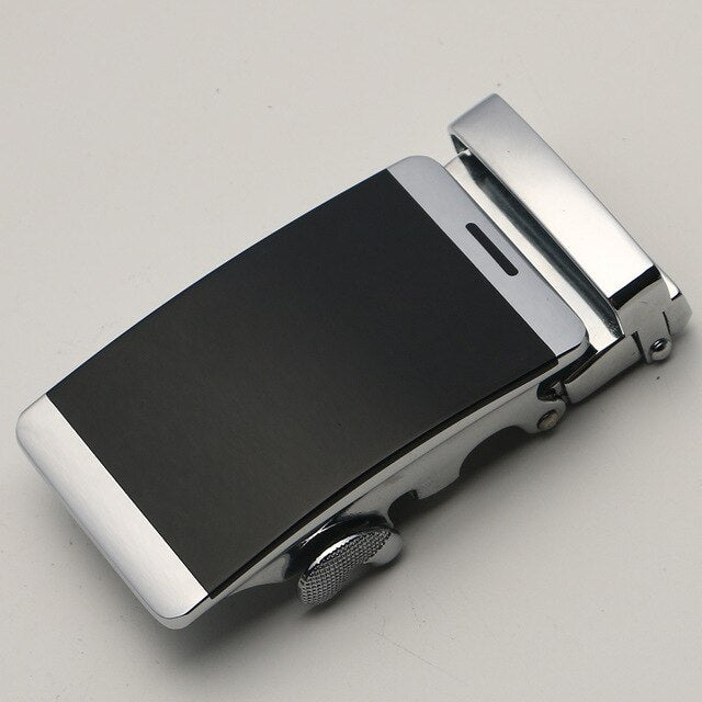 35mm Men Belt Buckle Automatic Luxury Brand Alloy Metal Belt Buckles Head Black Silver Dropshipping 2019