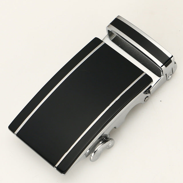 35mm Men Belt Buckle Automatic Luxury Brand Alloy Metal Belt Buckles Head Black Silver Dropshipping 2019