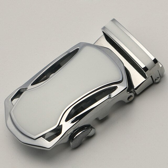 35mm Men Belt Buckle Automatic Luxury Brand Alloy Metal Belt Buckles Head Black Silver Dropshipping 2019