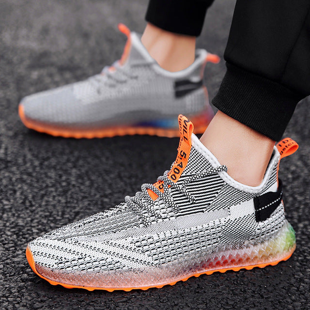 Men Casual Fashion Shoes 4D Print Mens Running Sport Sneakers  Mesh Breathable Shoe Outdoor Tenis Footwear Zapatillas Hombre