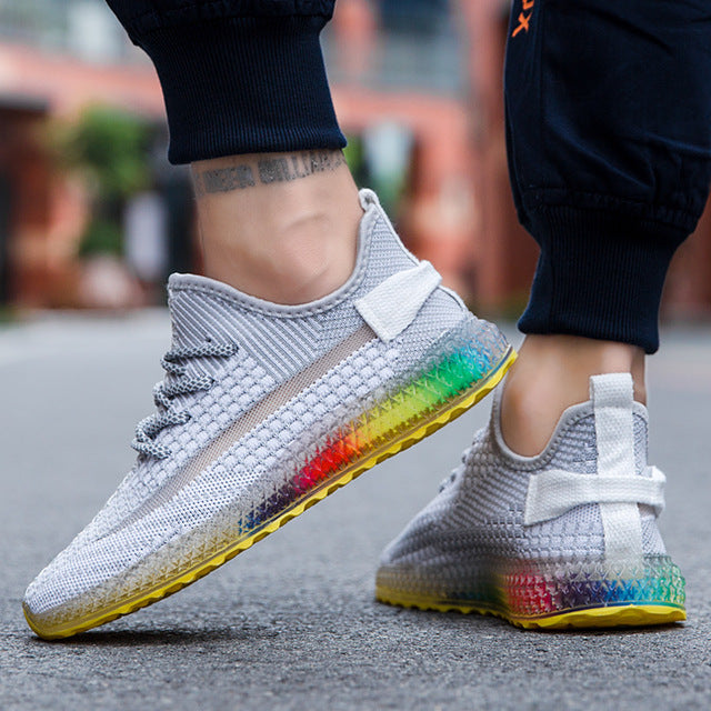 Men Casual Fashion Shoes 4D Print Mens Running Sport Sneakers  Mesh Breathable Shoe Outdoor Tenis Footwear Zapatillas Hombre