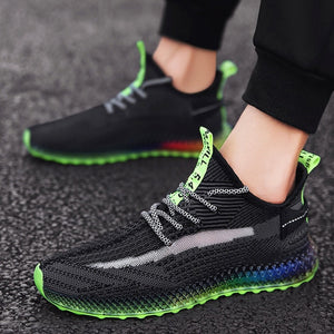 Men Casual Fashion Shoes 4D Print Mens Running Sport Sneakers  Mesh Breathable Shoe Outdoor Tenis Footwear Zapatillas Hombre