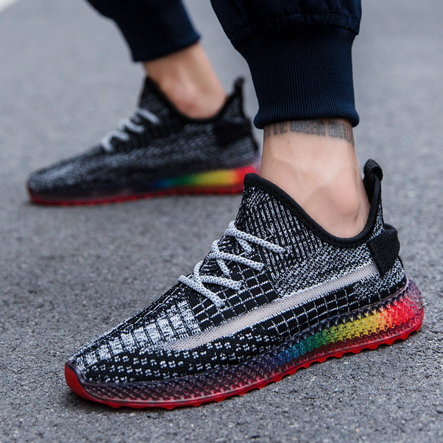 Men Casual Fashion Shoes 4D Print Mens Running Sport Sneakers  Mesh Breathable Shoe Outdoor Tenis Footwear Zapatillas Hombre