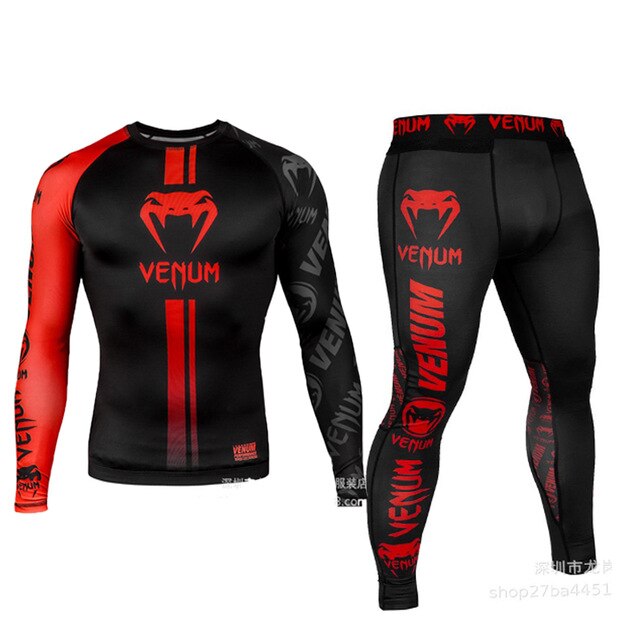 4pcs / set Men's Tracksuit Gym Fitness Compression Sport Suit Clothes Running Jogging Sports Wear Exercise Workout Tights