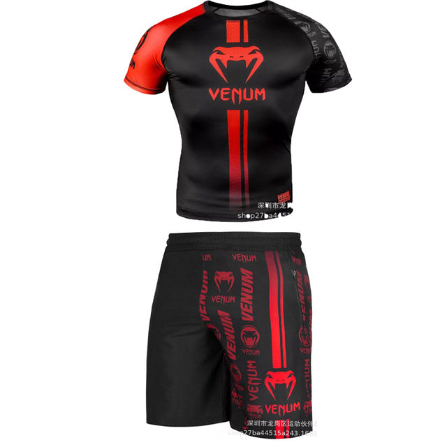 4pcs / set Men's Tracksuit Gym Fitness Compression Sport Suit Clothes Running Jogging Sports Wear Exercise Workout Tights