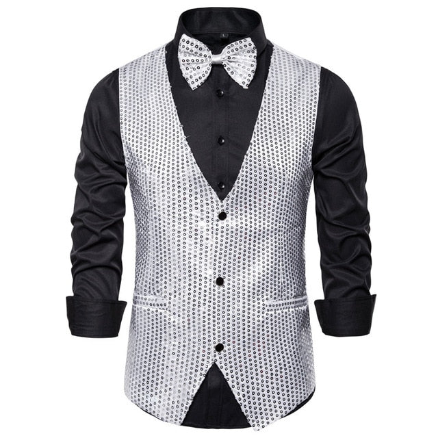 2020 Men Shiny Gold Sequin Glitter Embellished Blazer Jacket Bling Men Nightclub Wedding Party Suit Jacket Stage Singers Clothes