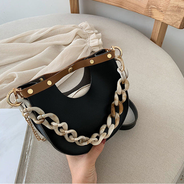 Women Small Shoulder Bag Tote PU Leather Evening Clutch Mini Purses and handbag Fashion Chain Crossbody Pack Ladies Hand Bag