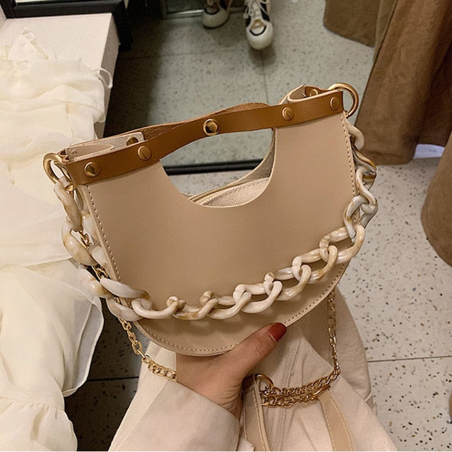 Women Small Shoulder Bag Tote PU Leather Evening Clutch Mini Purses and handbag Fashion Chain Crossbody Pack Ladies Hand Bag