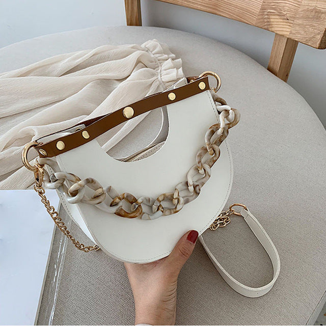 Women Small Shoulder Bag Tote PU Leather Evening Clutch Mini Purses and handbag Fashion Chain Crossbody Pack Ladies Hand Bag