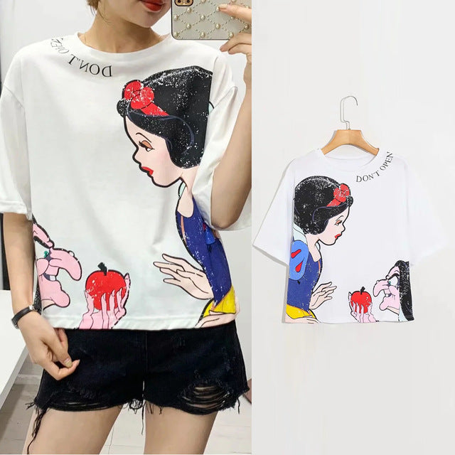 T Shirt O-neck Women Clothing Print classic The Lion King Regular tops Graphic Shirt Streetwear Cotton Tee 2020 fashion cartoon