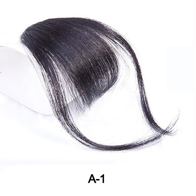Clip In Blunt Bangs Thin Fake Fringes Natural Straigth Synthetic Neat Hair Bang Accessories For Girls Invisible Natural 4 Colors