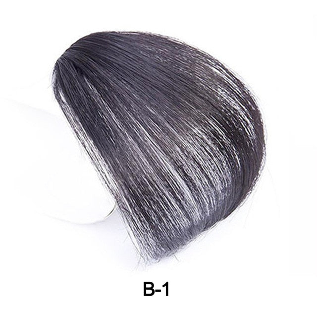 Clip In Blunt Bangs Thin Fake Fringes Natural Straigth Synthetic Neat Hair Bang Accessories For Girls Invisible Natural 4 Colors