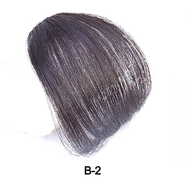 Clip In Blunt Bangs Thin Fake Fringes Natural Straigth Synthetic Neat Hair Bang Accessories For Girls Invisible Natural 4 Colors