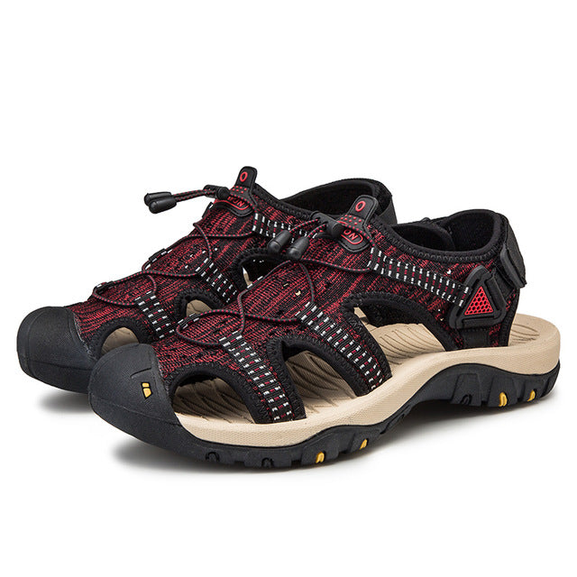 Summer Canvas Sandals Men 2020 Outdoor Beach Trekking Rubber Sport Shoes Male Breathable Barefoot Hiking Sandalias Casual Shoes