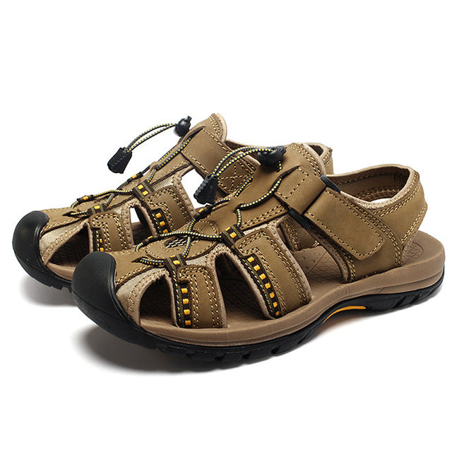 Summer Canvas Sandals Men 2020 Outdoor Beach Trekking Rubber Sport Shoes Male Breathable Barefoot Hiking Sandalias Casual Shoes