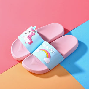 Cartoon Unicorn Cute Animal Fruit Women Home Slippers Summer Sandals Ladies Slides Indoor House Shoes Flip Flops Sandalias Mujer