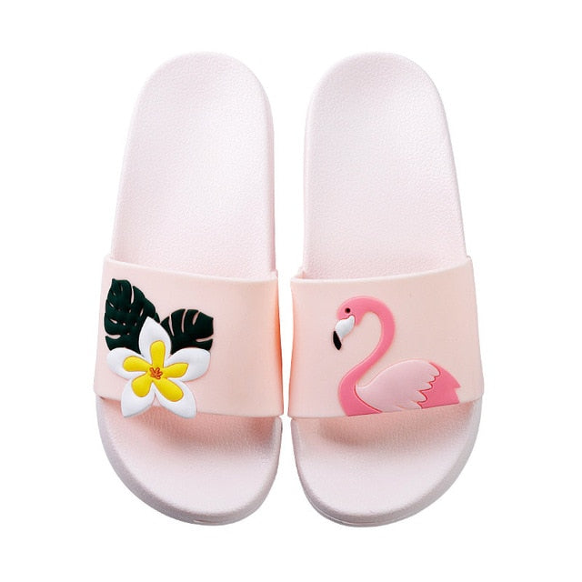 Cartoon Unicorn Cute Animal Fruit Women Home Slippers Summer Sandals Ladies Slides Indoor House Shoes Flip Flops Sandalias Mujer
