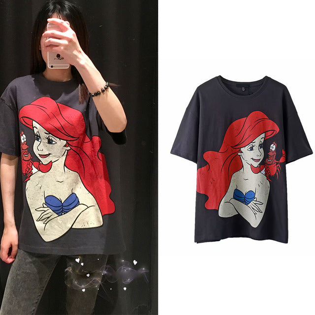 T Shirt O-neck Women Clothing Print classic The Lion King Regular tops Graphic Shirt Streetwear Cotton Tee 2020 fashion cartoon