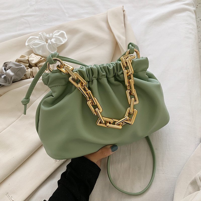 Clutch Bags For Women 2020 Vintage Handbags Solid Color Crossbody Shoulder Bag Lady Cloud Pouch Female Hand Purse Retro Bolsos