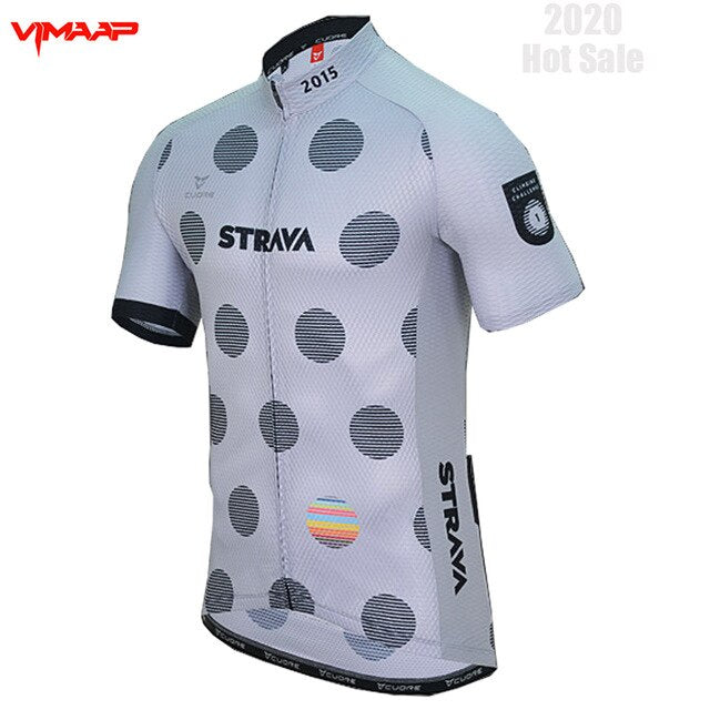 New STRAVA 2020 Pro Team cycling jersey men's bike shorts set MTB Ropa Ciclismo summer bicycling Sport Maillot wear Clothing