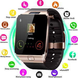 Bluetooth Smart Watch DZ09 Smartwatch Support TF SIM Camera Men Women Sport Wristwatch for sa m u ng wei Android Phone