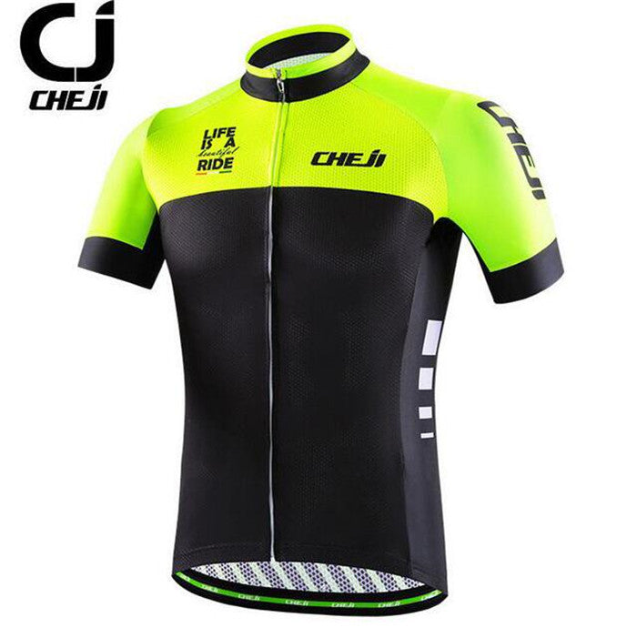 CHEJI Racing Sport Bike Jersey Tops MTB Bicycle Cycling Clothing Summer Cycling Wear Clothes Cycling Jersey